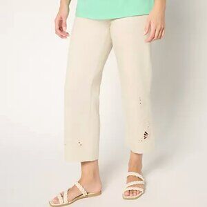 Belle by Kim Gravel Regular TripleLuxe Twill Sealife Eyelet Sand Crop Size 16